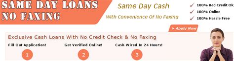 No Faxing Same Day Loans